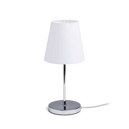 RENDL table lamp NYC/CONNY 15/15 table  Polycotton white/chrome 230V LED E27 11W R14047 1