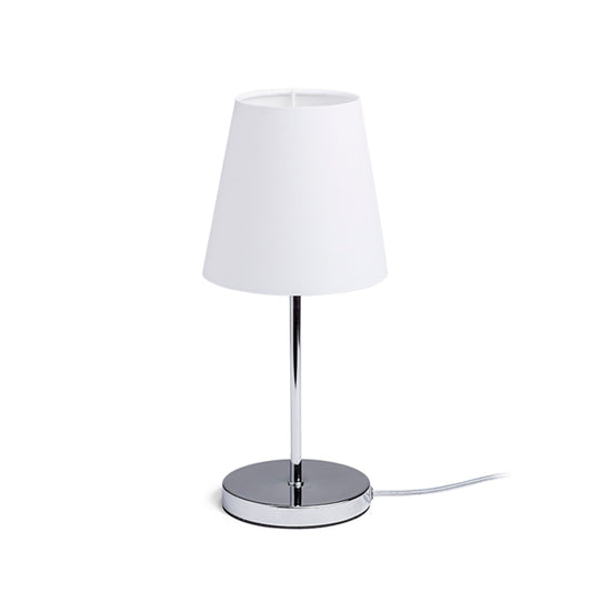 RENDL table lamp NYC/CONNY 15/15 table  Polycotton white/chrome 230V LED E27 11W R14047 1