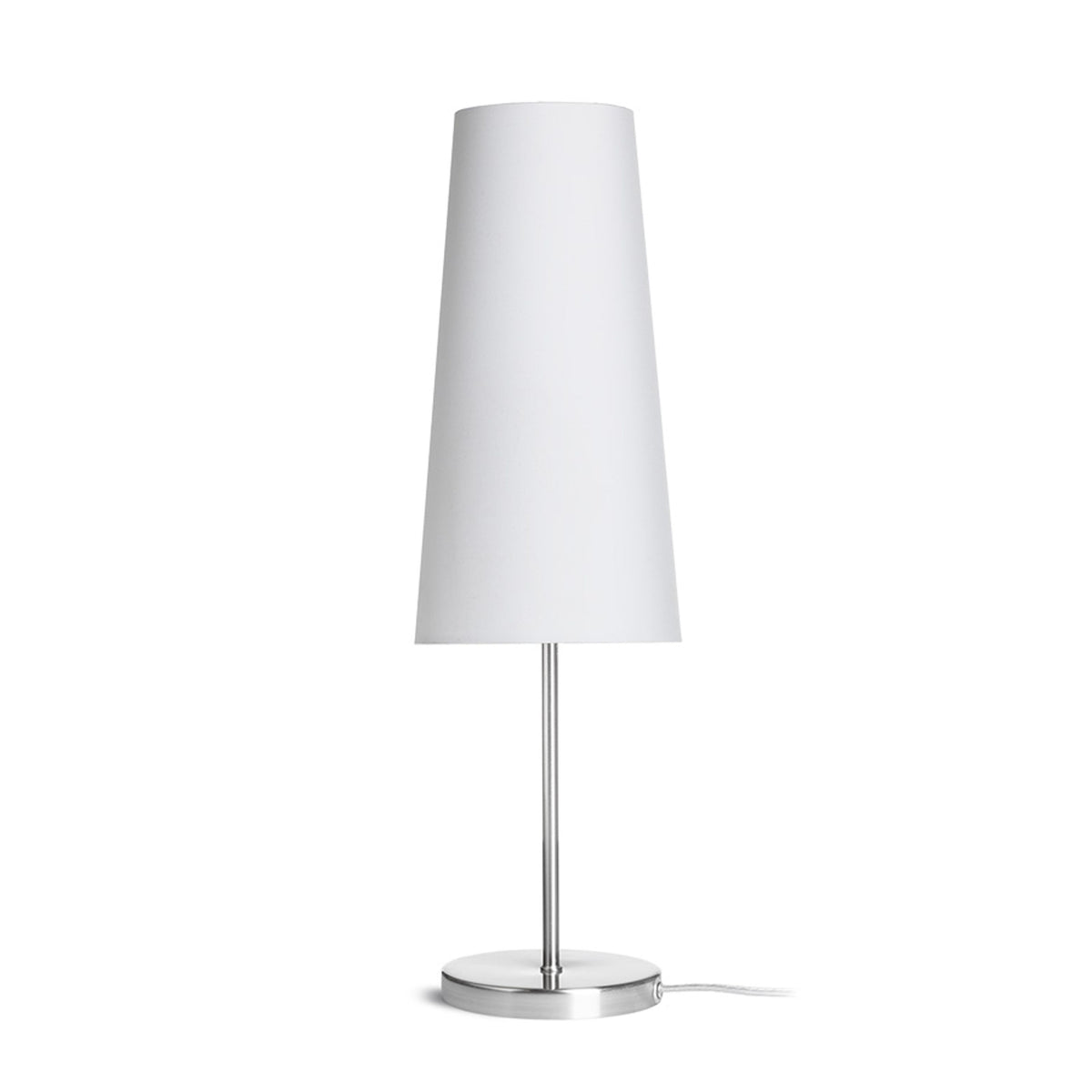 RENDL table lamp NYC/CONNY 15/30 table  Polycotton white/nickel 230V LED E27 11W R14050 1