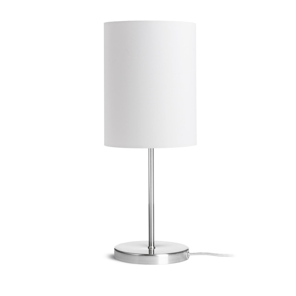 RENDL table lamp NYC/RON 15/20 table  Polycotton white/nickel 230V LED E27 15W R14056 1