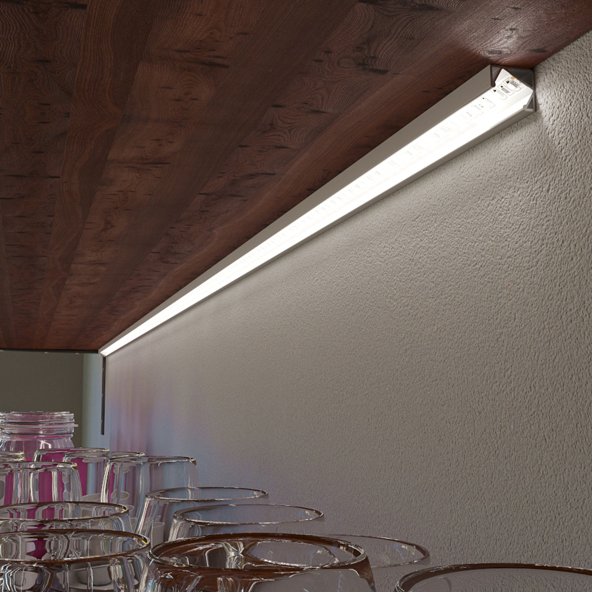 RENDL LED-strip LED PROFILE I 30/60 surface mounted 1m anodized aluminum/matte acrylic  R14092 2