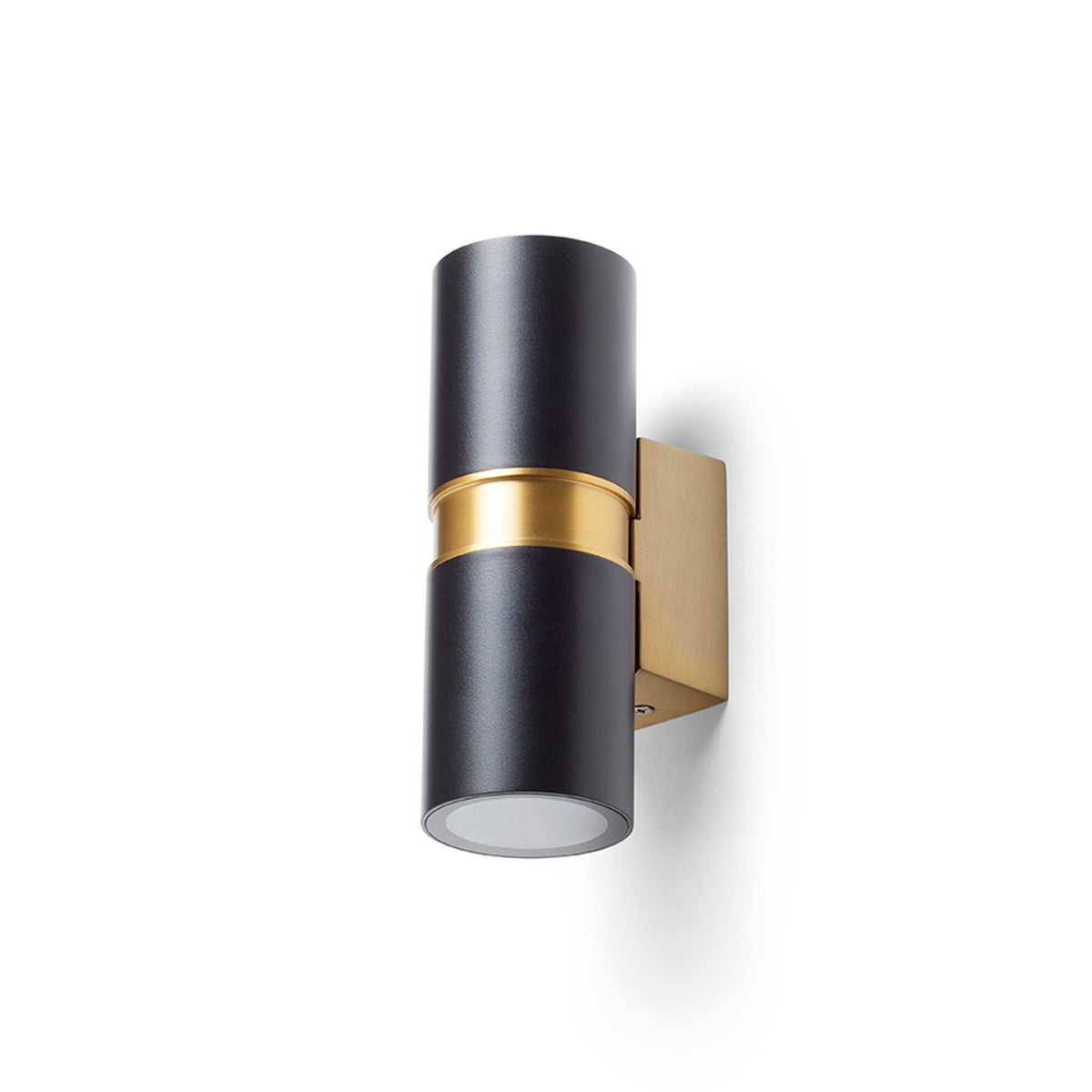 RENDL outdoor lamp MANO wall black/brushed brass 230V LED GU10 2x8W IP54 R14128 4
