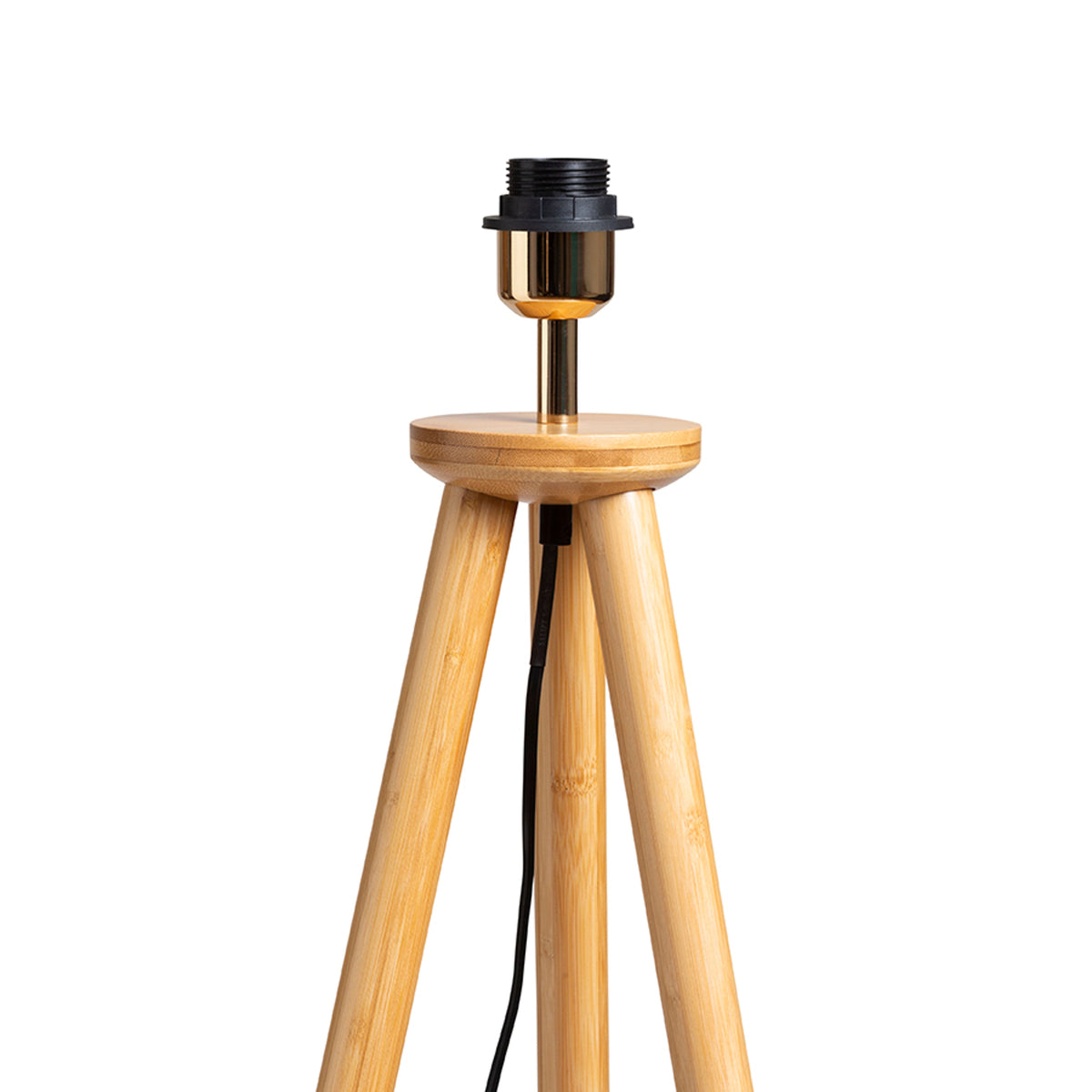 RENDL shades, shade bases, pendent sets BASCO floor base bamboo 230V LED E27 15W R14147 2