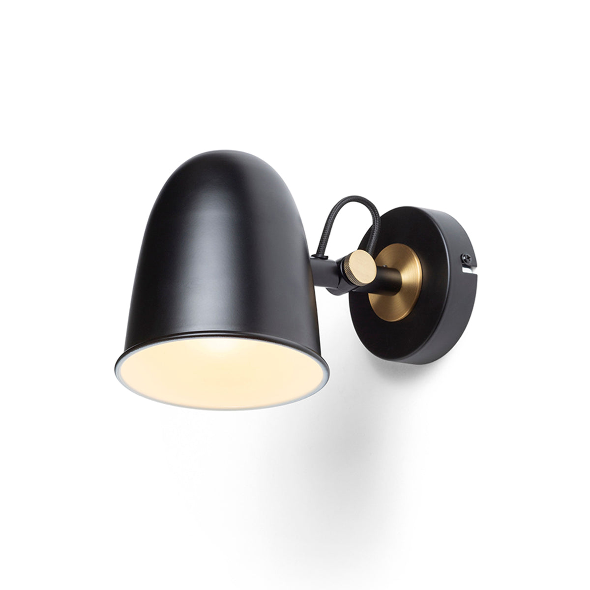 RENDL spotlight DANNY wall black brass 230V LED E14 5W R14186 2