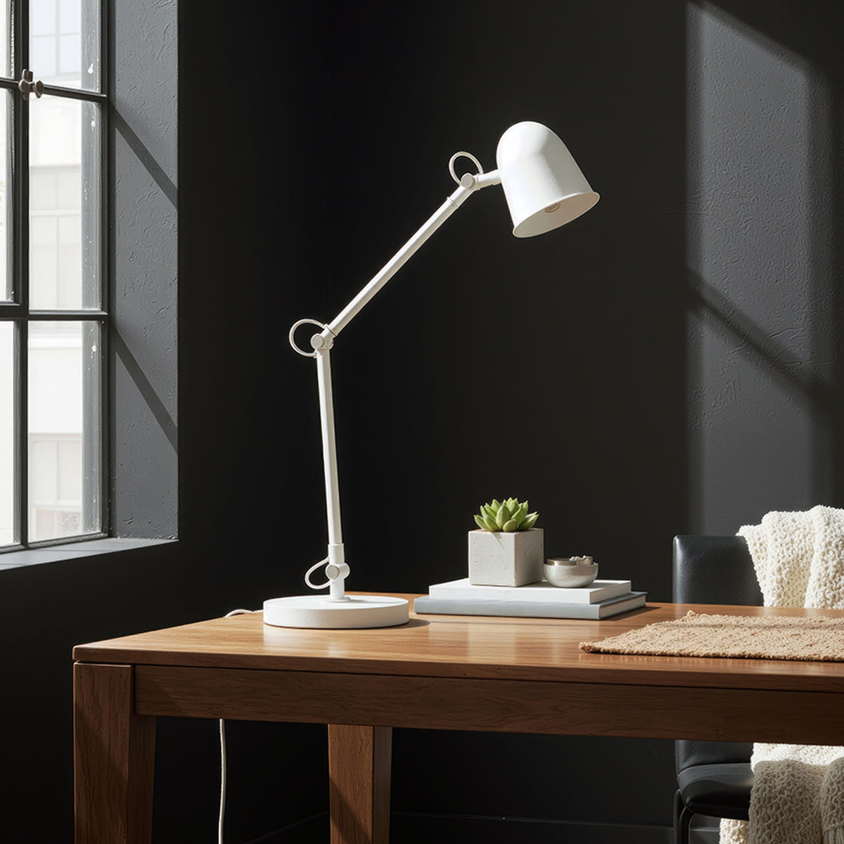 RENDL table lamp DANNY table white matt nickel 230V LED E14 5W R14187 3