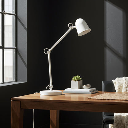 RENDL table lamp DANNY table white matt nickel 230V LED E14 5W R14187 3