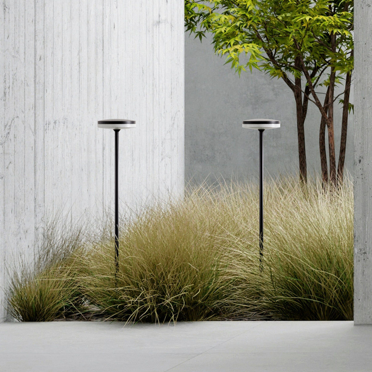 RENDL outdoor lamp SEMPLICE 80 floor / on spike black matte acrylic 230V LED 12W IP54  3000K R14195 10