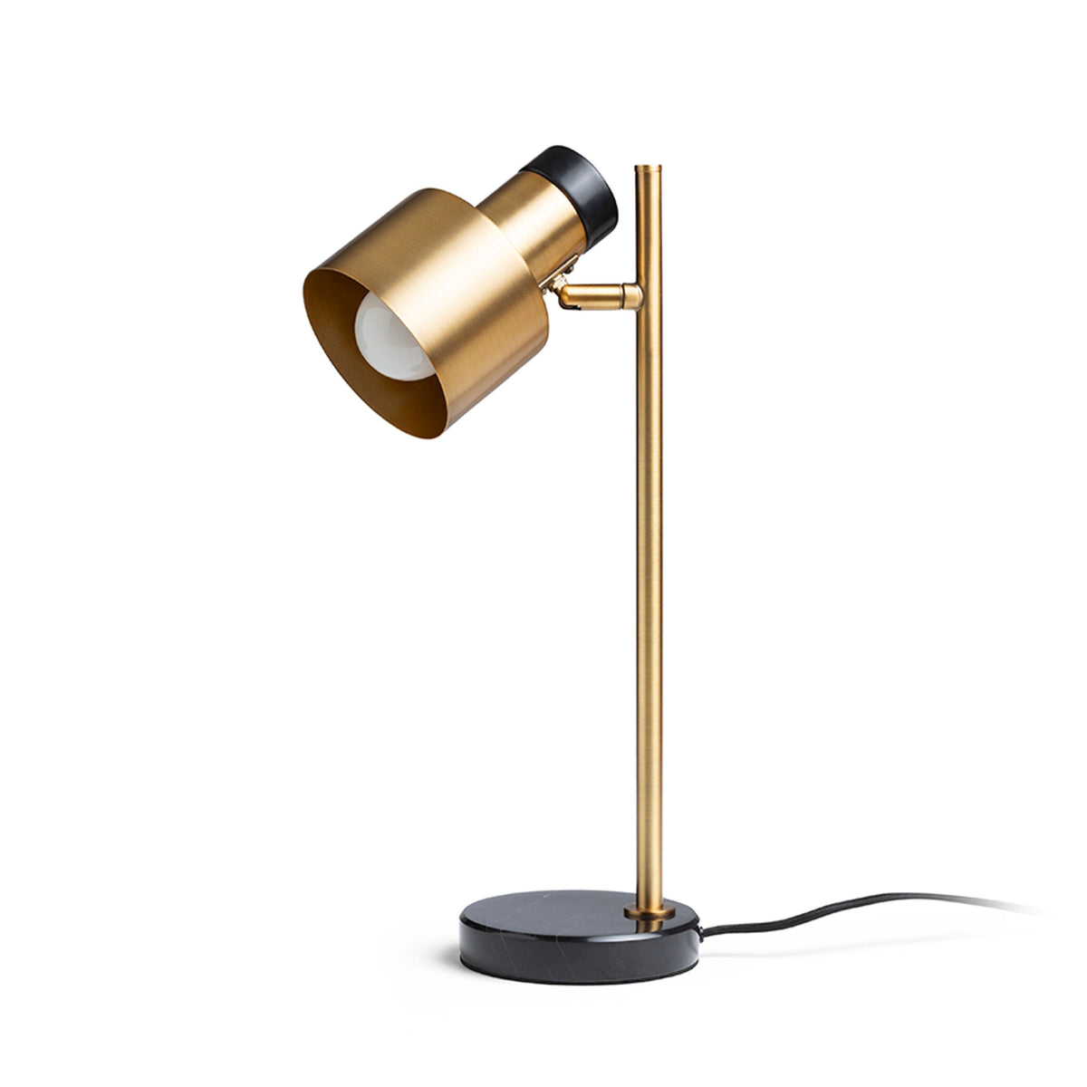 RENDL table lamp DIVINA table brass/black marble decor 230V LED E27 5W R14261 4