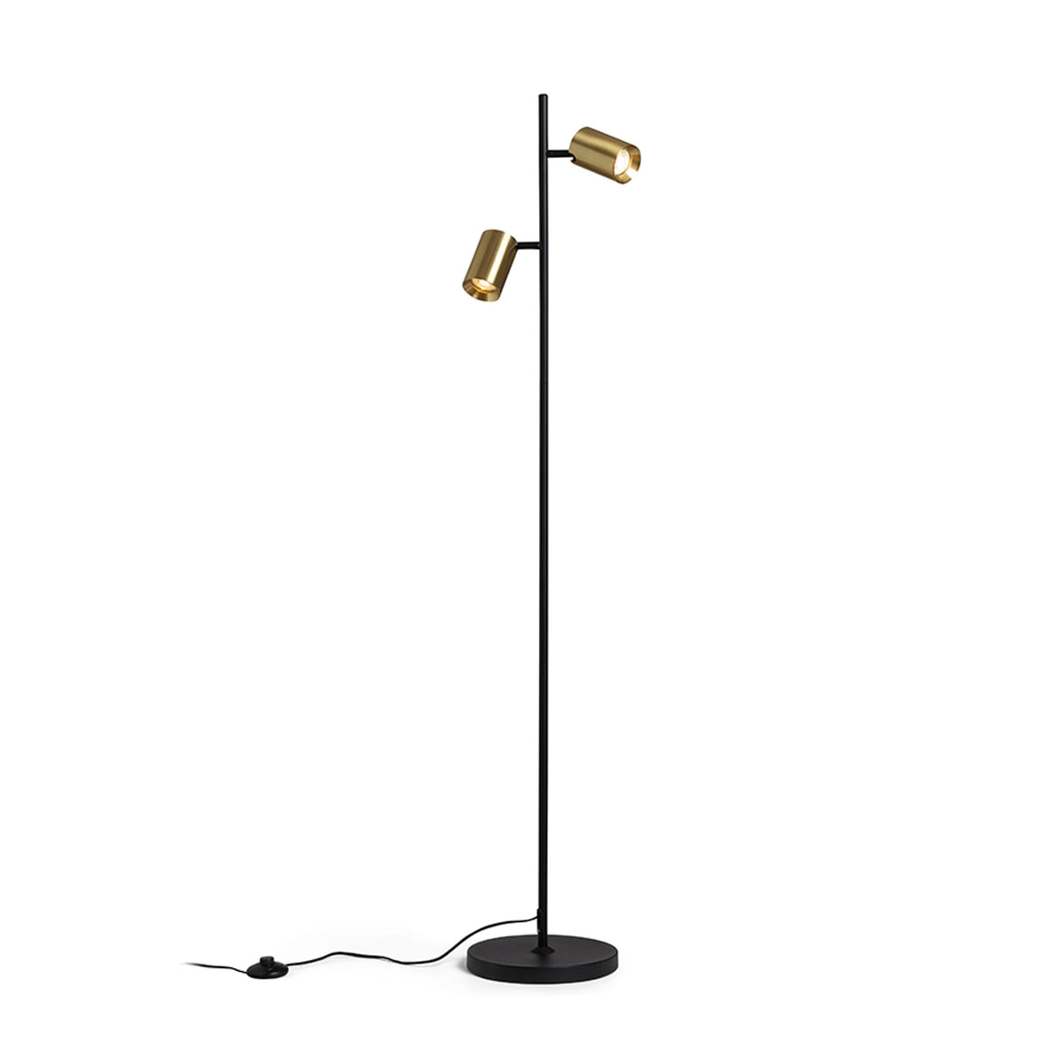RENDL floor lamp FLYNN II floor black/brushed brass 230V LED GU10 2x9W R14267 5