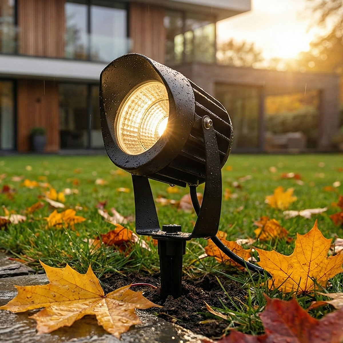 RENDL outdoor lamp HAVANA on spike black  230V LED 20W 26° IP65  3000K R14383 2
