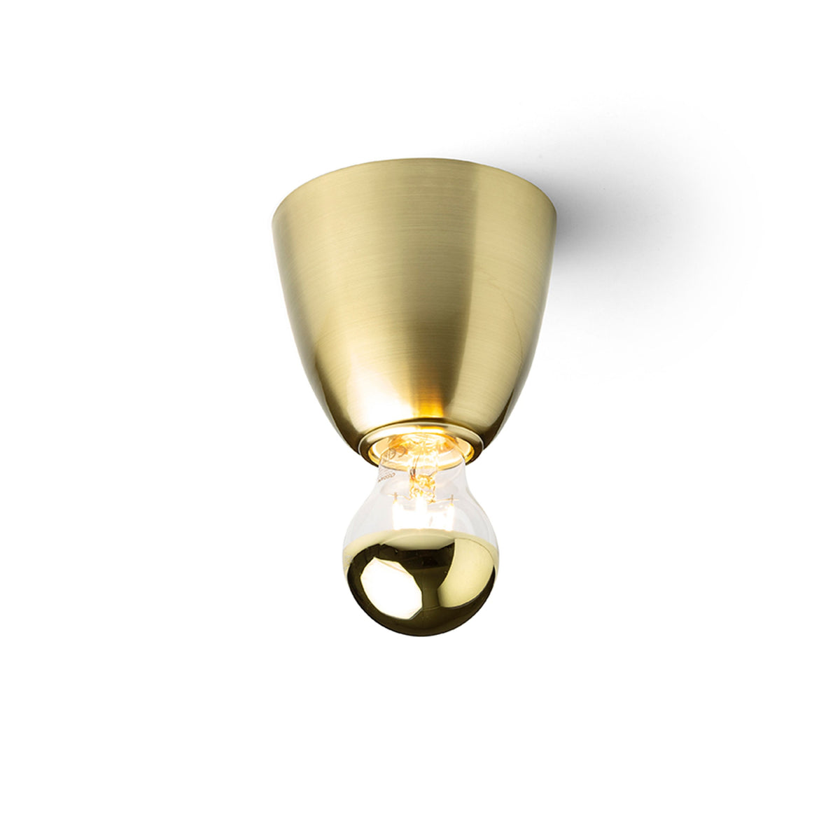 RENDL surface mounted lamp REACH ceiling brushed brass 230V LED E27 11W R14385 1