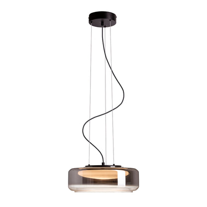 RENDL pendant lamp NAOMI 35 pendant  smoke-colored glass/frosted glass/black 230V LED 18W  3000K R14400 5