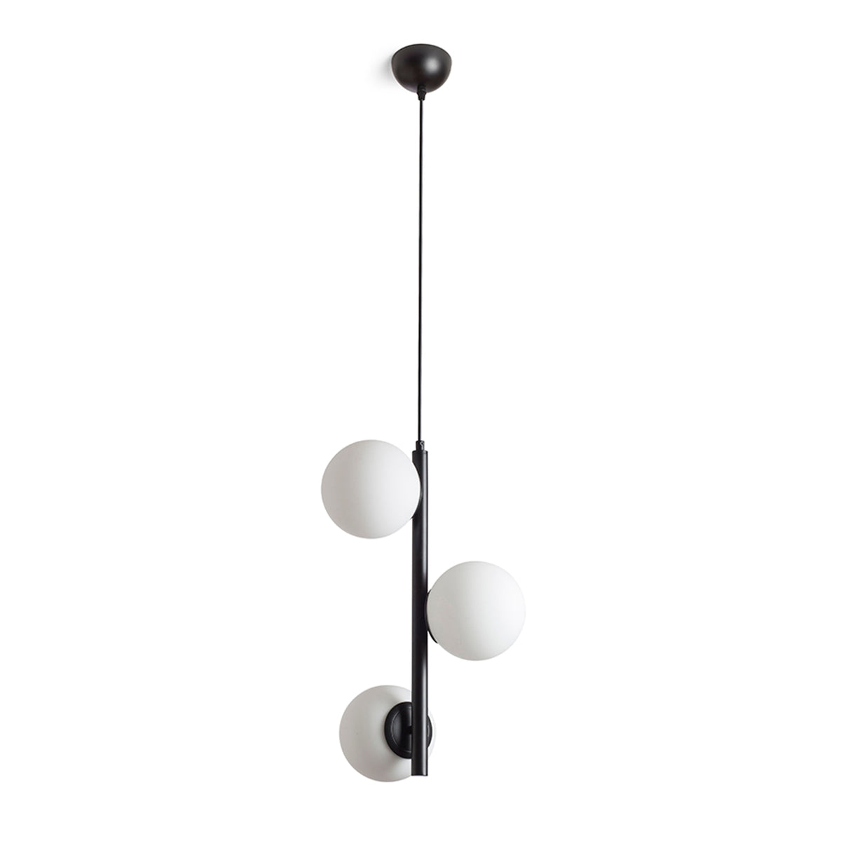 RENDL pendant lamp ETHERIA pendant black opal-colored glass 230V LED E27 3x11W R14484 1