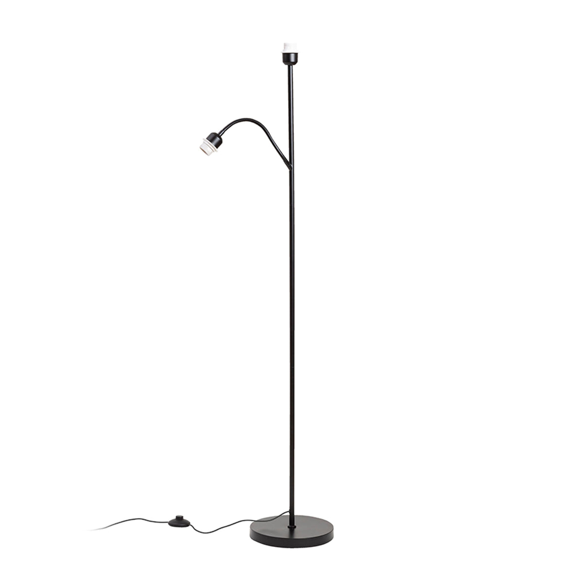 RENDL shades, shade bases, pendent sets PAMPA floor base black 230V LED E27 11+7W R14498 1