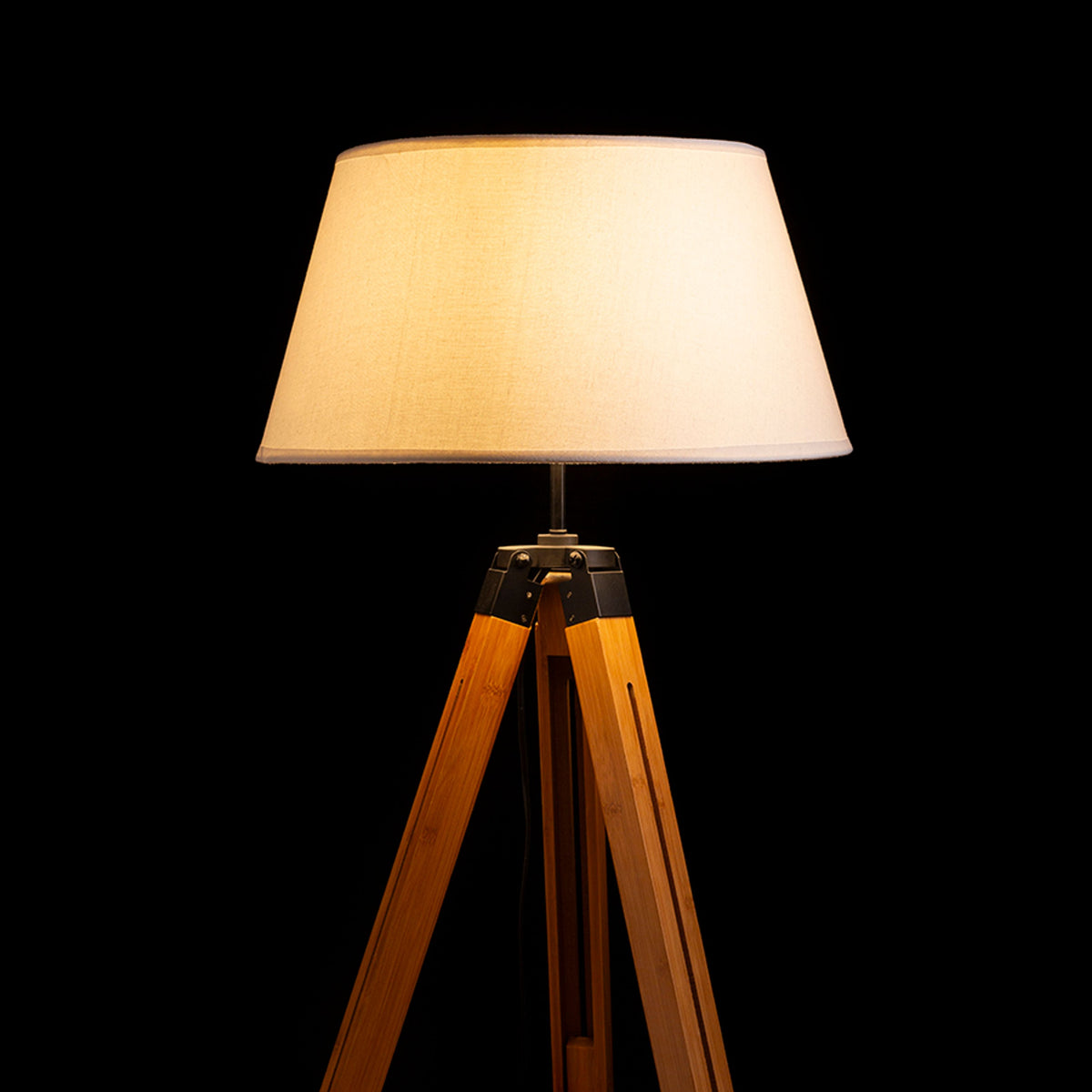 RENDL floor lamp ALVIS/AMBITUS 46 floor white bamboo/black 230V LED E27 15W R14500 3