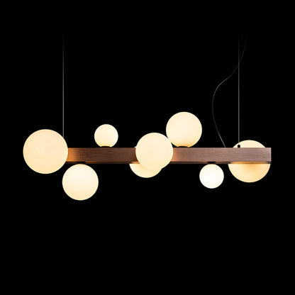 RENDL pendant lamp KASSANDRA pendant opal-colored glass/brushed bronze 230V G9 8x6W R14554 4