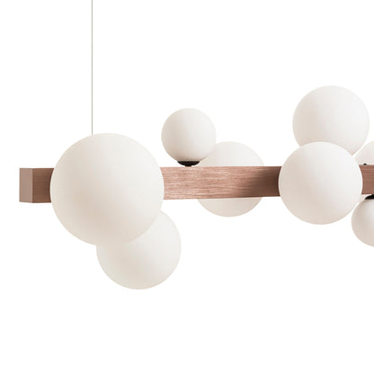 RENDL pendant lamp KASSANDRA pendant opal-colored glass/brushed bronze 230V G9 8x6W R14554 5