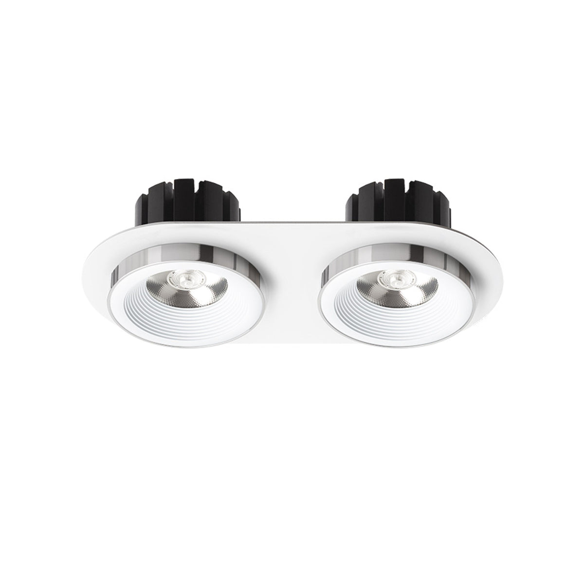 RENDL recessed light SHARM R II recessed white chrome 230V LED 2x10W 24° 3000K R14570 2
