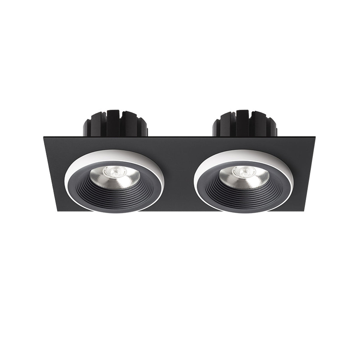 RENDL recessed light SHARM SQ II recessed black/white 230V LED 2x10W 24° 3000K R14585 2